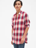Oversized Boyfriend Flannel Shirt
