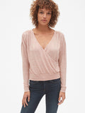 Softspun Long Sleeve Wrap-Front Top
