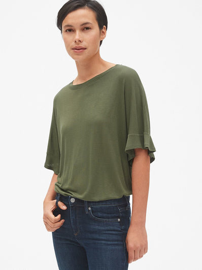 Modern Long Sleeve Boatneck T-Shirt