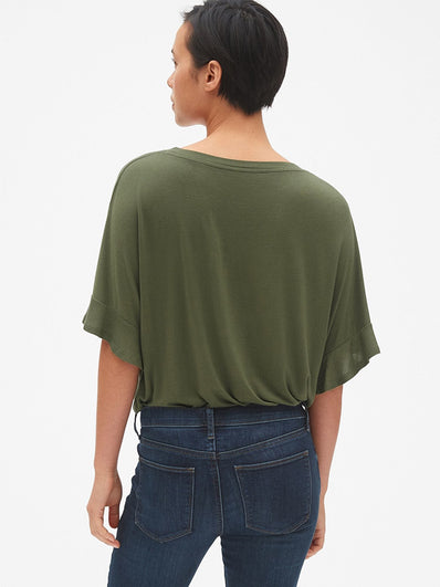 Modern Long Sleeve Boatneck T-Shirt