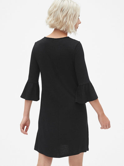 Softspun Bell-Sleeve Swing Dress