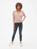 Softspun Long Sleeve Wrap-Front Top