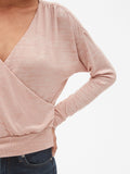 Softspun Long Sleeve Wrap-Front Top