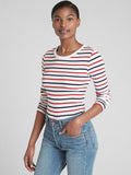 Modern Stripe Long Sleeve Crewneck T-Shirt