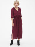 Tie-Waist Maxi Shirtdress