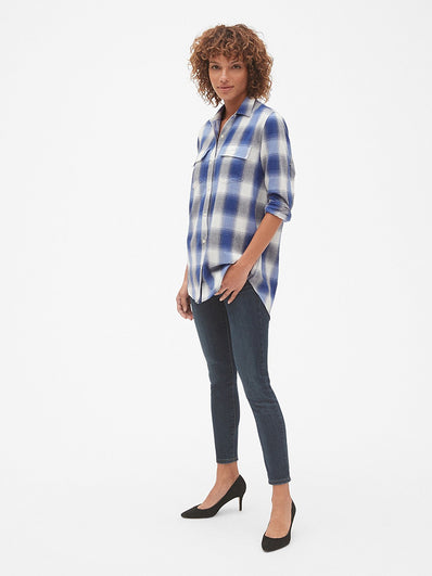 Oversized Boyfriend Flannel Shirt