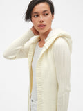 Longline Sherpa-Lined Hooded Sweater Vest