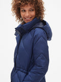 ColdControl Elongated Puffer Jacket with Cinched-Waist
