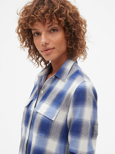 Oversized Boyfriend Flannel Shirt