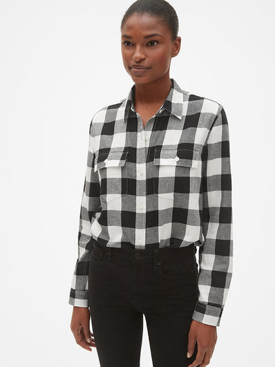 Oversized Boyfriend Flannel Shirt