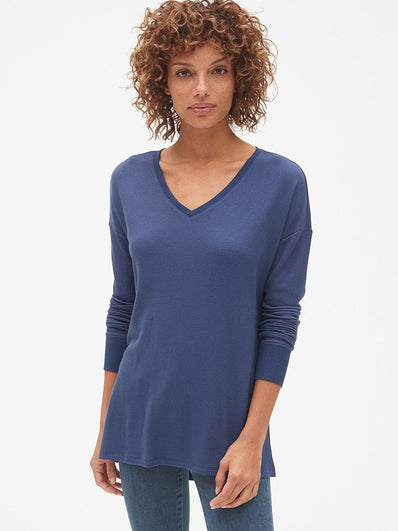 Long Sleeve V-Neck Thermal Top