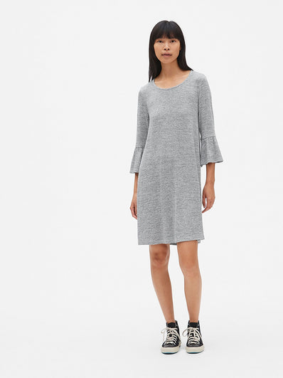 Softspun Bell-Sleeve Swing Dress