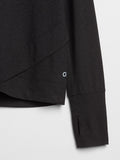 GapFit Long Sleeve Tulip-Front Top in Brushed Tech Jersey
