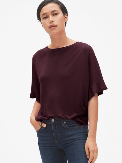 Modern Long Sleeve Boatneck T-Shirt