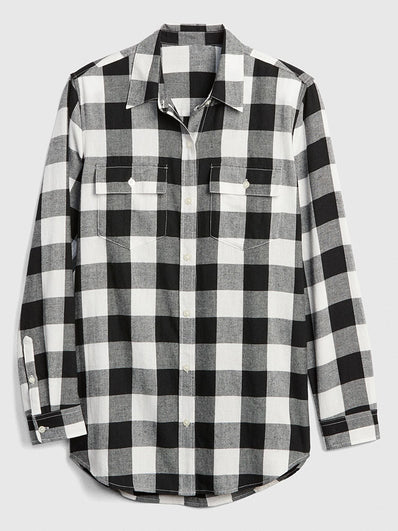 Oversized Boyfriend Flannel Shirt