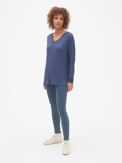 Long Sleeve V-Neck Thermal Top