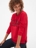 Glitter Logo Crewneck Pullover Sweatshirt